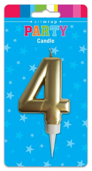Gold Number Birthday Candle