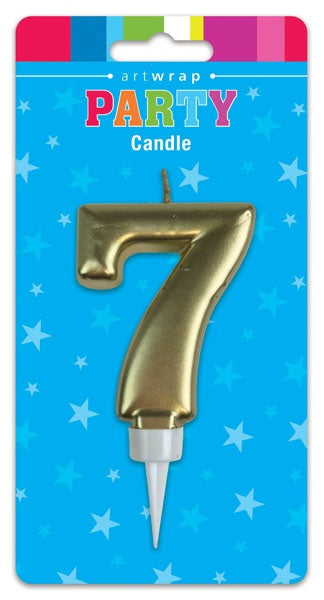 Gold Number Birthday Candle