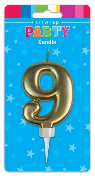 Gold Number Birthday Candle