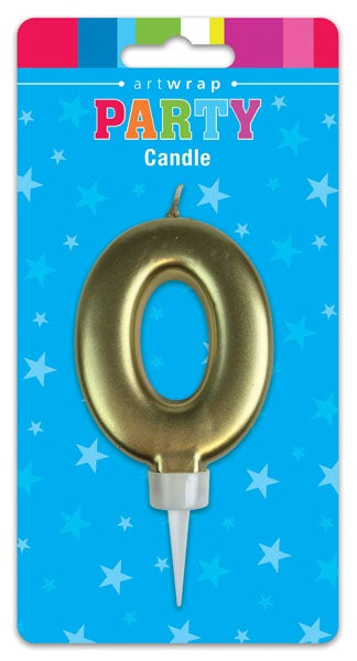 Gold Number Birthday Candle
