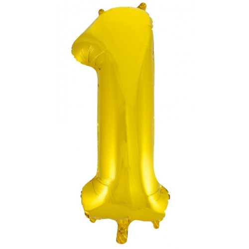 Number 1 Helium Foil Balloon - Assorted Colours