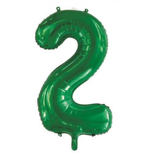 Number 2 Helium Foil Balloon - Assorted Colours