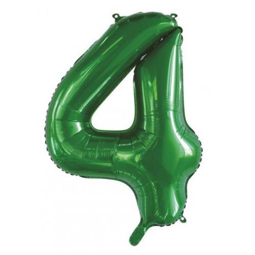 Number 4 Helium Foil Balloon - Assorted Colours