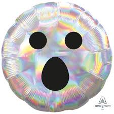 Round Holographic Ghost Face Foil