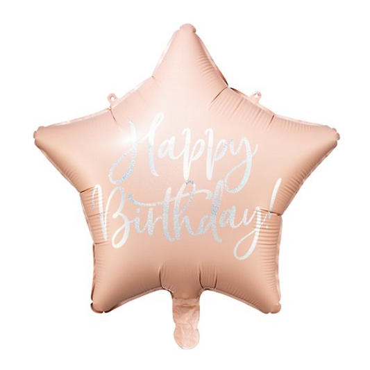 Happy Birthday Star Foil - Pink