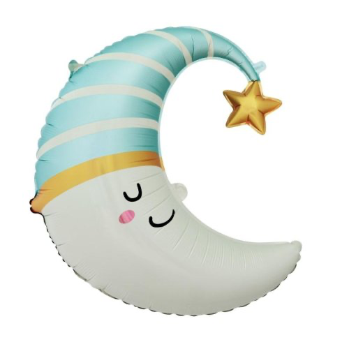Blue Baby Moon Foil Balloon