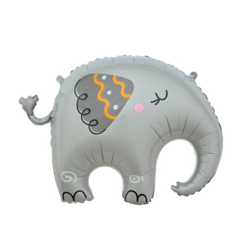 Grey Elephant Foil Balloon