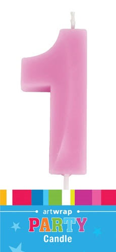 Pink Number Birthday Candle