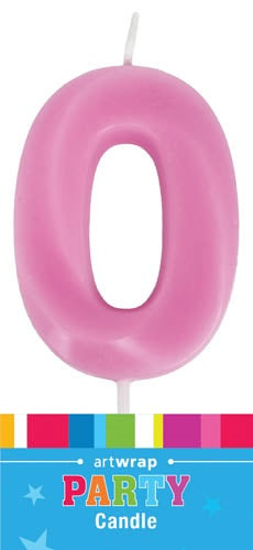 Pink Number Birthday Candle