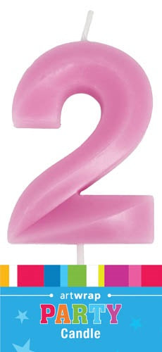 Pink Number Birthday Candle