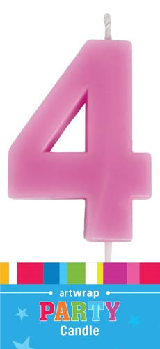 Pink Number Birthday Candle