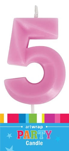 Pink Number Birthday Candle