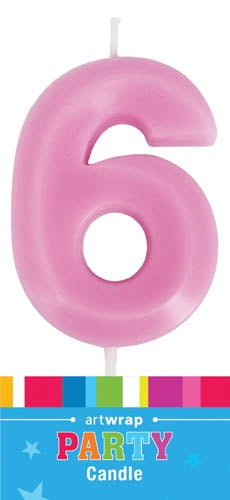 Pink Number Birthday Candle