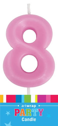 Pink Number Birthday Candle