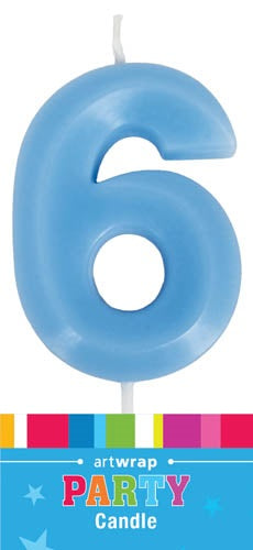 Blue Number Birthday Candle