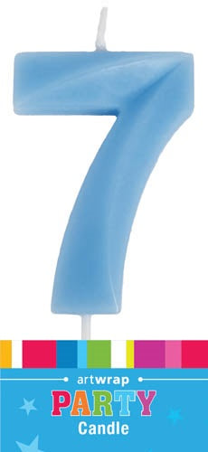 Blue Number Birthday Candle
