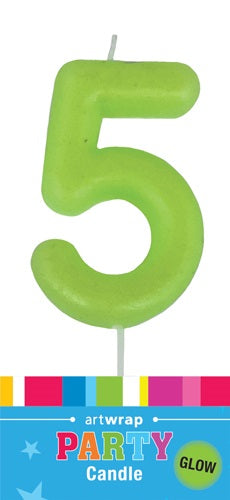 Glow in the Dark Number Birthday Candle