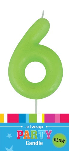 Glow in the Dark Number Birthday Candle