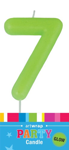 Glow in the Dark Number Birthday Candle