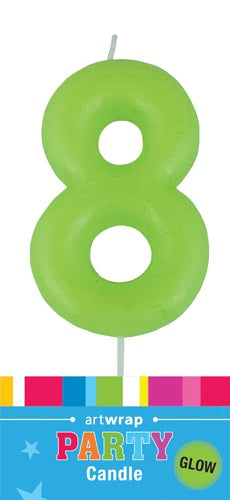 Glow in the Dark Number Birthday Candle