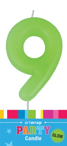 Glow in the Dark Number Birthday Candle