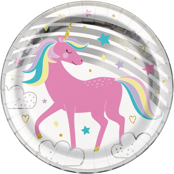 Magical Unicorn Paper Plates 8pk
