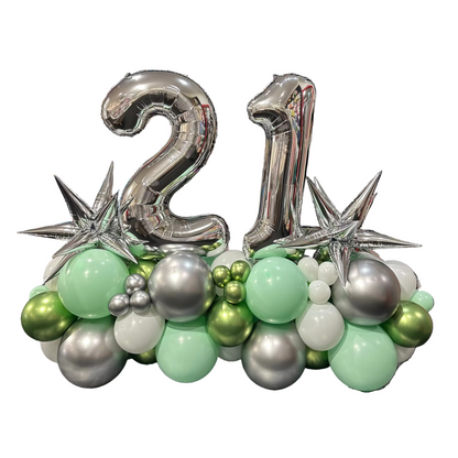 Double Digit Balloon Number Cluster