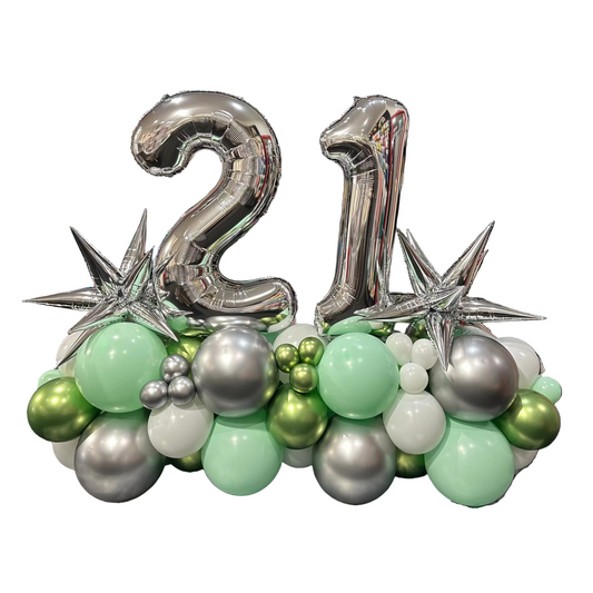 Double Digit Balloon Number Cluster