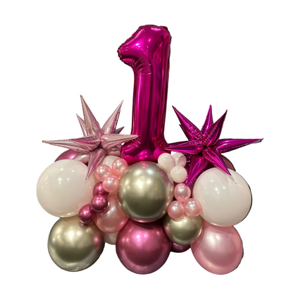 Single Digit Balloon Number Cluster