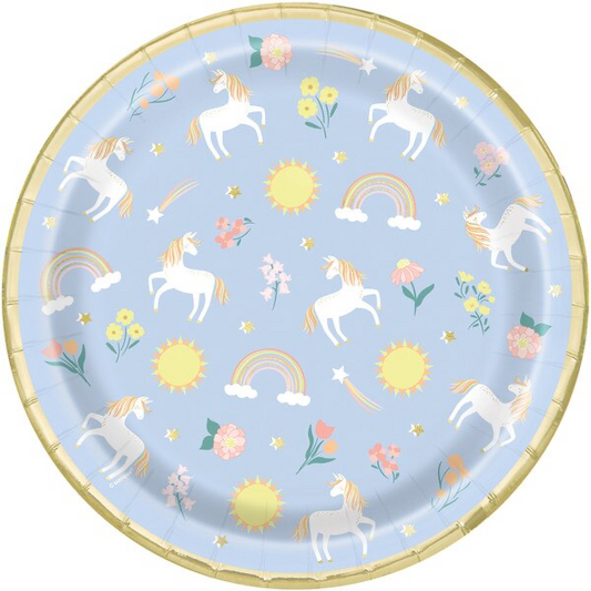 Unicorns and Rainbows Lunch Plate 8pk