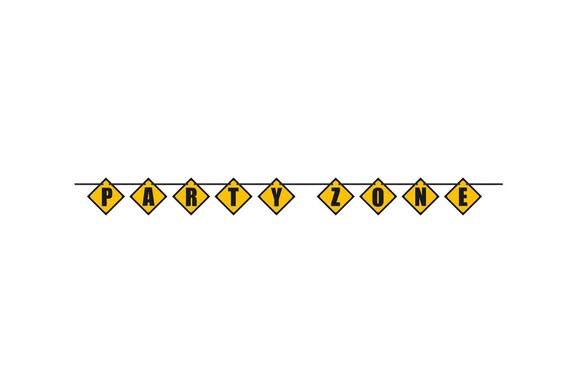 Party Zone Construction Bunting 2.74m