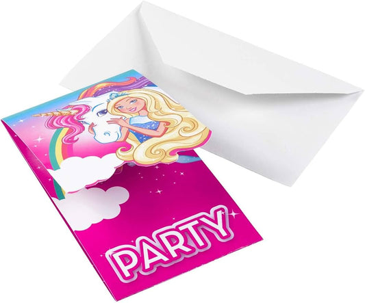 Barbie Party Invites 8pk