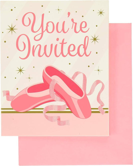 Ballerina Ballet Party Invites 8pk