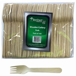 Wooden Cutlery Fork 100pk