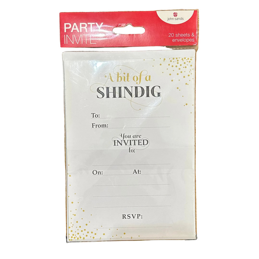 Bit of a Shindig Party Invites 20pk