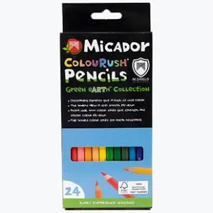 Micador triangle colour pencils pk12