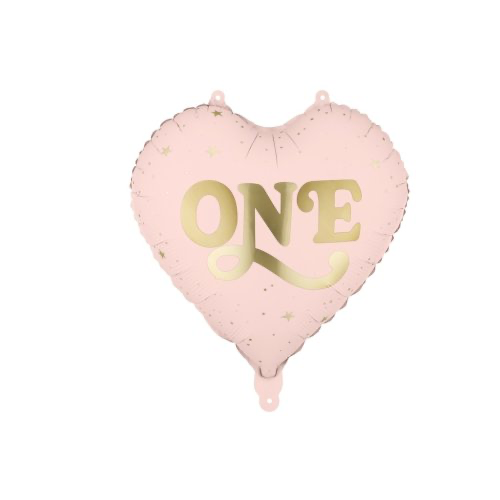 Heart ‘One’ Foil Balloon INFLATED