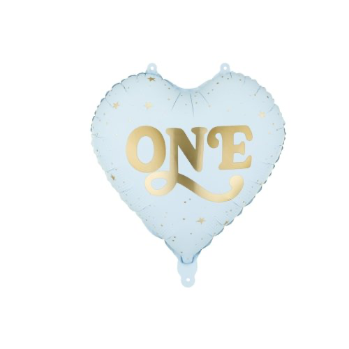 Heart ‘One’ Foil Balloon INFLATED