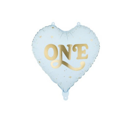 Heart ‘One’ Foil Balloon INFLATED