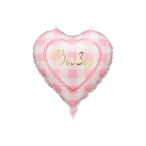Baby Heart Foil Balloon INFLATED