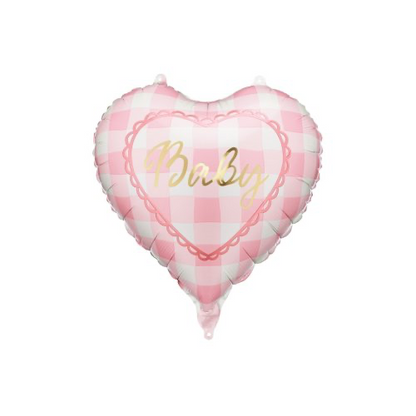 Baby Heart Foil Balloon INFLATED