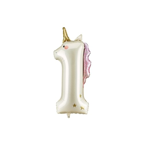 Unicorn Number INFLATED Foil Balloon