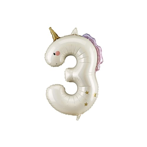 Unicorn Number INFLATED Foil Balloon