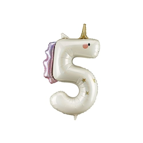 Unicorn Number INFLATED Foil Balloon