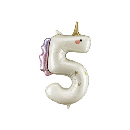 Unicorn Number INFLATED Foil Balloon
