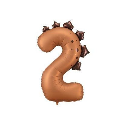 Dinosaur Number INFLATED Foil Balloon