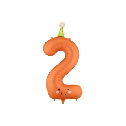 Hat & Smile Number INFLATED Foil Balloon