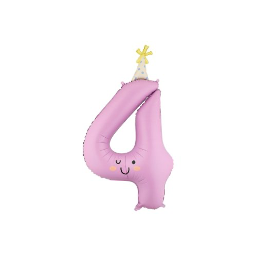 Hat & Smile Number INFLATED Foil Balloon