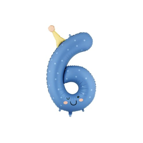 Hat & Smile Number INFLATED Foil Balloon