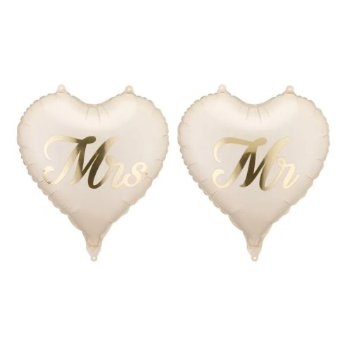 Mr&Mrs Hearts Foil Balloon INFLATED